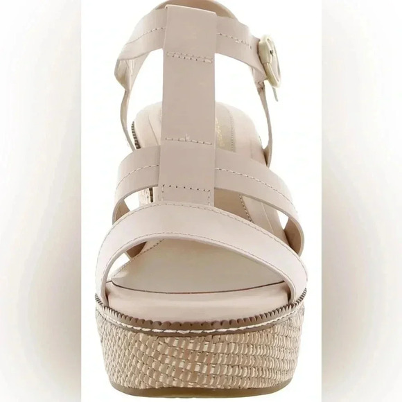 NWOB Cole Haan Womens Cloudfeel All Day 75 Faux Leather Peep Toe Wedge Sandals - Picture 3 of 8